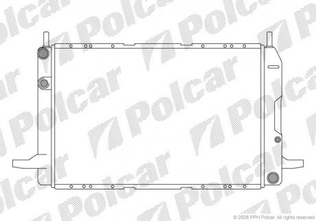 Радиатор охлаждения Ford Scorpio 1.8/2.0 04.85-09.94 Polcar 322308A4