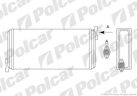 Радиатор печки MB 190 W201 2.0-2.6/2.0D-2.5D/2.5TD 82-93 Polcar 5001N8-1