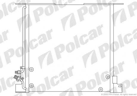 Радиатор кондиционера DB Vito/V-class V 200 01/97- Polcar 5012K8C1 (фото 1)