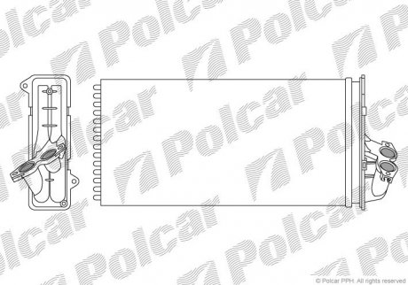 Теплообменник Mercedes Vito (W638) 2.0-2.8 02.96-07.03 Polcar 5012N8-1