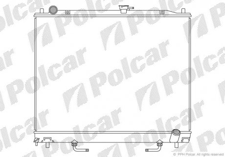 Радиатор охлаждения Mitsubishi Pajero 3.2D 00-06 Polcar 527408-3