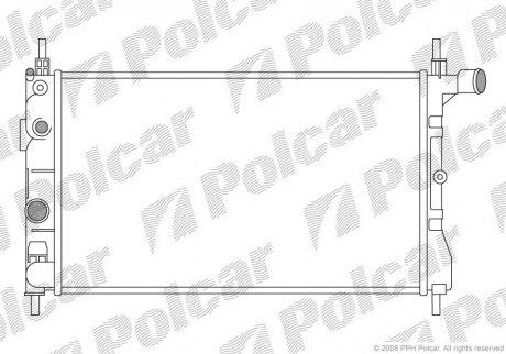 Радиатор Opel Kadett E 1.6 N/S/I 16SV/C16LZ/NZ -89 Polcar 550508A2