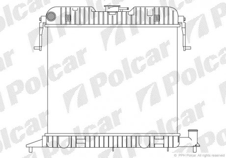 Радиатор Opel Omega A 1.8/2.0 09.86-04.94 Polcar 552508-1