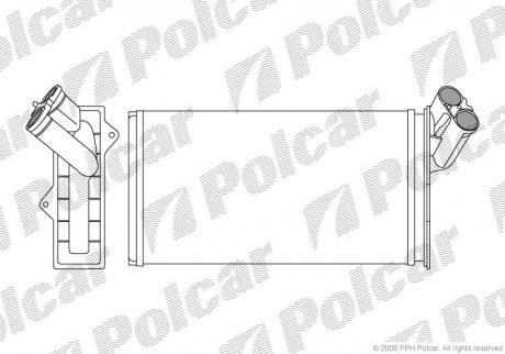 Радиатор печки Citroen Jumpy1.6/1.8/1.9D/1.9TD Polcar 5786N8-1