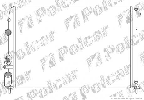 Радіатор Renault Megane, 1,4-2,0, 96-03 Polcar 600708A5