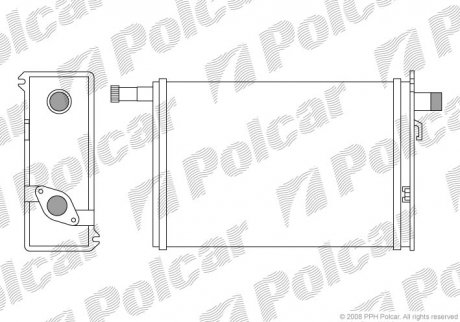 Радиатор обогрева Opel Vivaro/ Renault Trafic 05.89-12.01 Polcar 6022N8-1