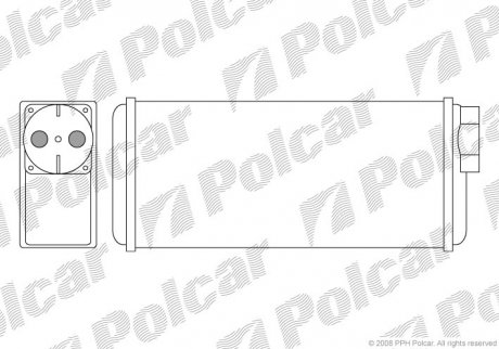 Радиатор печки Skoda Favorit, Favorit Forman, Felicia I, Felicia Ii Vw Caddy Ii 1.3/1.9D 06.88-04.02 Polcar 6900N8-1 (фото 1)