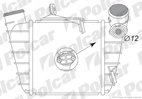 Интеркуллер Skoda Fabia, Roomster VW Fox, Polo 1.4-1.9D 08.99-03.10 Polcar 6913J8-2 (фото 1)