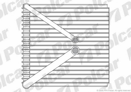 Випаровувач кондиціонера Seat Cordoba, Ibiza Skoda Fabia, Roomster VW Fox, Polo 1.0-2.0 08.99-05.15 Polcar 6913P8-1