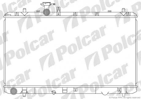 Радиатор двигателя (мкпп)) Fiat Sedici Suzuki Sx4 1.5/1.6 06.06- Polcar 743508-1