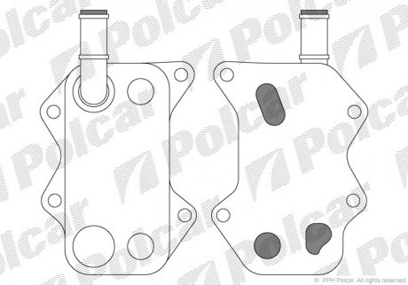 Масляный радиатор VAG 2.0FSI/TFSI 03- Polcar 9513L8-1