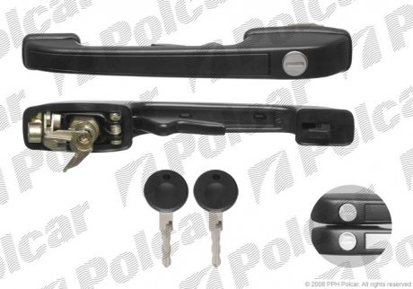 Ручка дверная передняя левая VW Golf/Passat 83-88 Polcar 9534Z-41