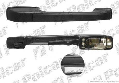 Ручка дверна задня права VW Golf II Polcar 9534Z-46