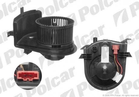 Вентилятор салону Seat Arosa, Cordoba, Cordoba Vario, Ibiza Ii, Inca VW Caddy, Golf Iii, Golf Iv, Polo, Vento 1.0-Electric 08.91-06.04 Polcar 9538NU-2