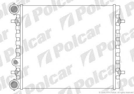 Радіатор Skoda Octavia 1.4/1.6 09.96- Polcar 954108A1 (фото 1)