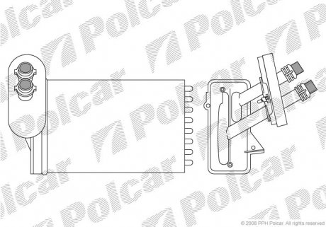 Радіатор пічки Audi/VW Golf IV/Bora Polcar 9541N8-1