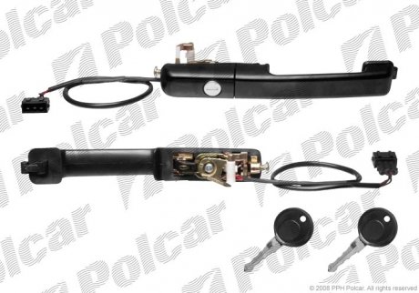 Ручка двери передней правая VW Passat 88-97 (с централ. с личинкой) Polcar 9546Z-46