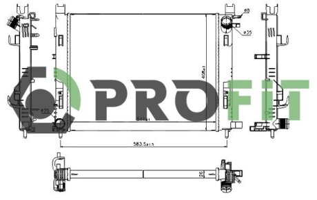 Радиатор охлаждения PROFIT 1740-0180 (фото 1)