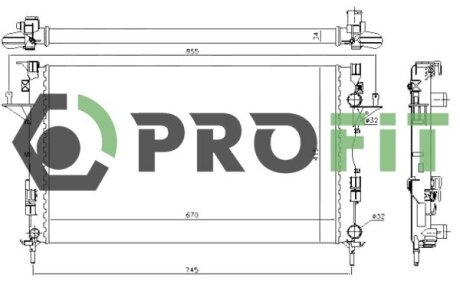 Радиатор охлаждения PROFIT 1740-0181