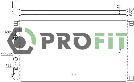 Радиатор охлаждения PROFIT 1740-0193