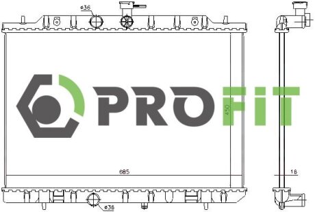 Радиатор охлаждения PROFIT 1740-0264