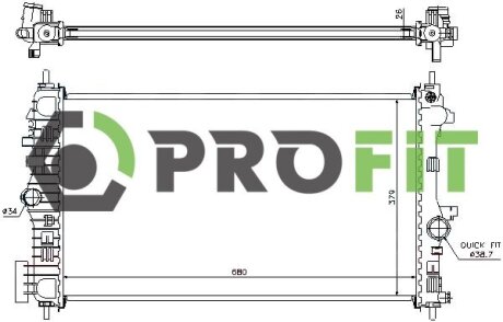 Радиатор охлаждения PROFIT 1740-0387