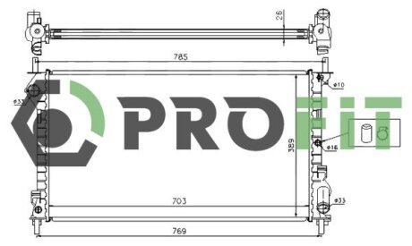 Радіатор охолоджування PROFIT 1740-0432