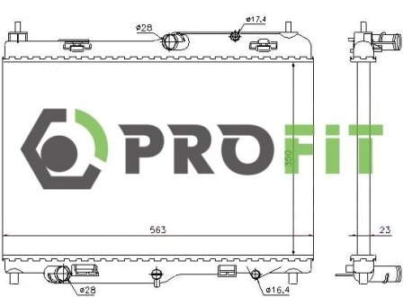 Радиатор охлаждения PROFIT 1740-0434