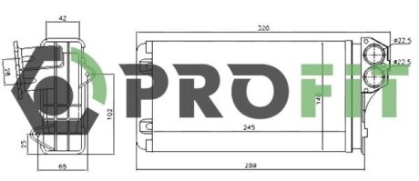 Радиатор печки PROFIT 1760-0087 (фото 1)