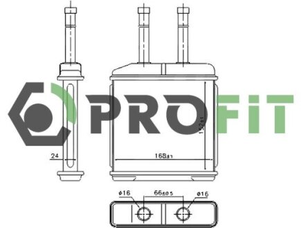 Радиатор печки PROFIT 1760-0105 (фото 1)