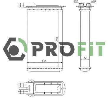 Радіатор пічки PROFIT 1760-0820