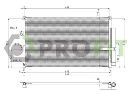 Конденсер кондиционера PROFIT 1770-0208