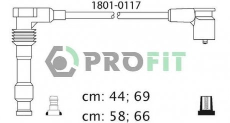 Комплект кабелей высоковольтных PROFIT 1801-0117 (фото 1)