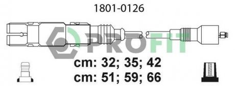 Комплект кабелей высоковольтных PROFIT 1801-0126 (фото 1)