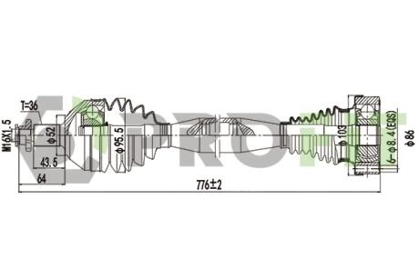 Піввісь PROFIT 2730-1305