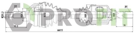Піввісь PROFIT 2730-3073