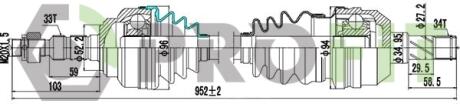 Полуось PROFIT 2730-3195