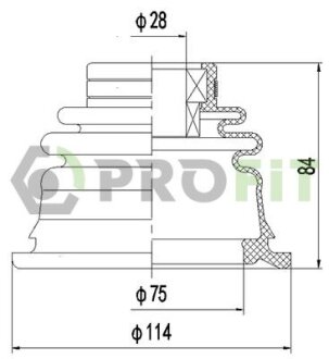Пыльник ШРУС резиновый PROFIT 2810-0029 XLB