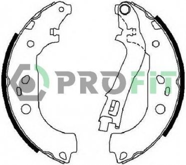 Колодки тормозные барабанные PROFIT 5001-0676 (фото 1)