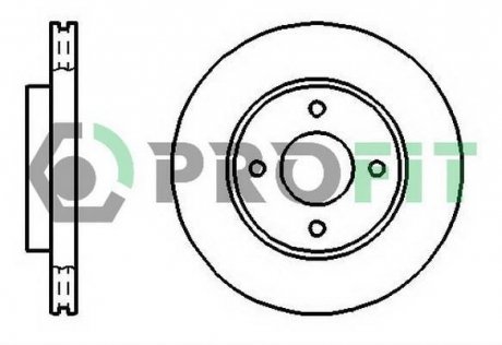 Диск тормозной PROFIT 5010-1072
