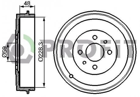 Барабан гальмівний PROFIT 5020-0017