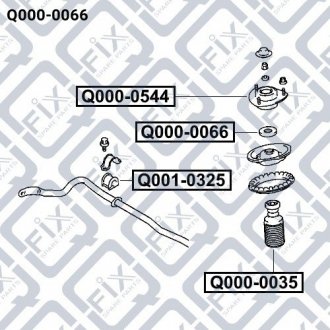 Підшипник опори переднього амортизатора Q-fix Q0000066 (фото 1)