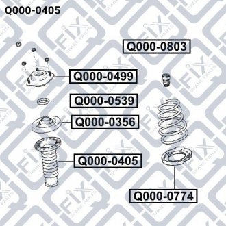 Пильовик переднього амортизатора Q-fix Q0000405