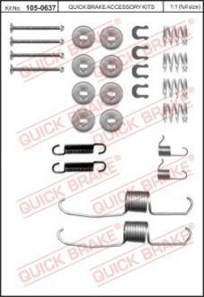 Комплект пружинок колодок стояночного тормоза QUICK BRAKE 105-0637