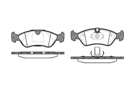 Тормозные колодки диск.Opel Astra F 91-98/Kadett E 87-93/Vectra A/B 88-03 REMSA 0286 50