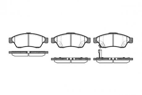 Гальмівні колодки дискові перед. Suzuki Liana 1.3/1.4D/1.6 02.07- REMSA 0875 01