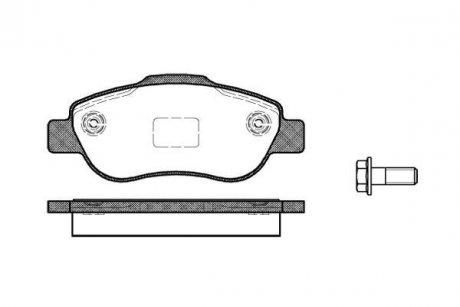 Колодки гальмівні дискові передні FIAT Panda 03-12 REMSA 1100.00