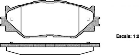 Колодка тормозов. диск. LEXUS IS передн. (выр-во) REMSA 1201.00