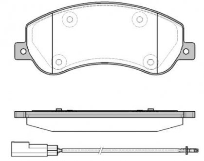 Комплект тормозных колодок из 4 шт. дисков REMSA 1250.11