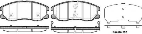 Гальмівні колодки дискові перед. Chervrolett Captiva 2,0 4WD 06- Opel Antara 2,0 06- REMSA 1261.12 (фото 1)